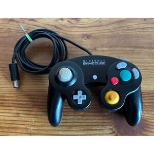 Nintendo GameCube Controller OEM Black DOL-003 - Test & Authentic